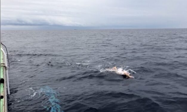 Luca Pozzi completa lo Stretto di Tsugaru con l’obiettivo dei Oceans Seven