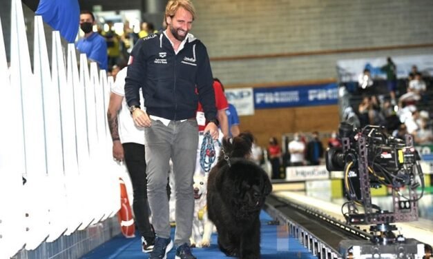 I cani da salvataggio Lea e Gastone mascotte degli Europei di Roma 2022