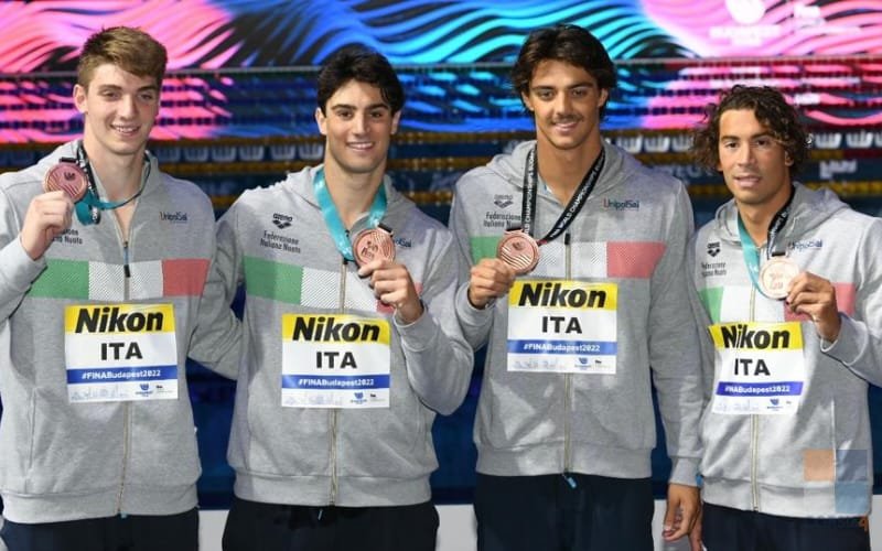 Budapest 2022 | Finali D1: Italia bronzo nella 4×100 stile uomini