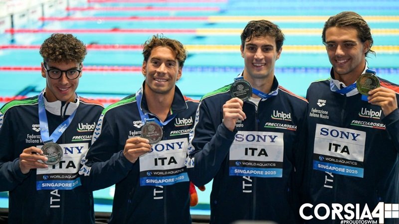 Singapore 2025 | Mondiali di Nuoto day 1 recap: 4×100 d’argento