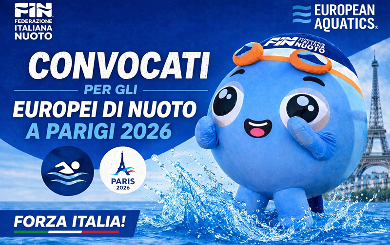 Europei di Nuoto, i convocati per Parigi 2026