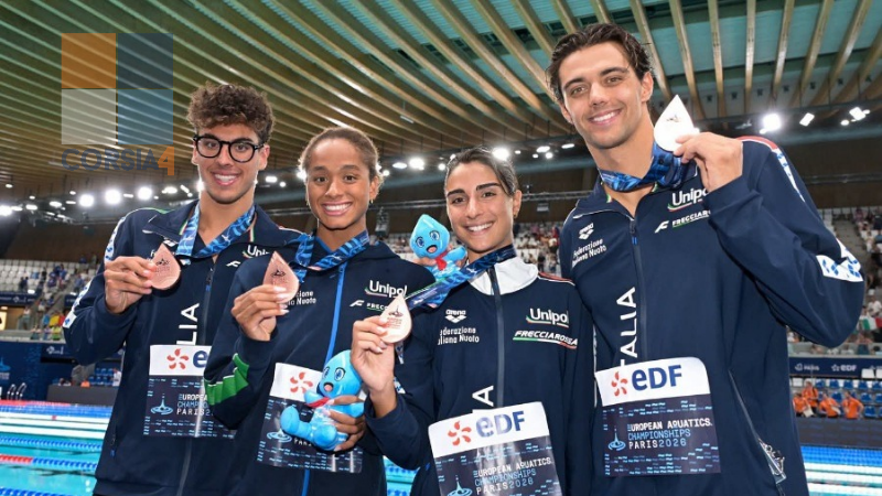 Parigi 2026 | Europei di Nuoto, D5-finali: Quadarella leggendaria, podio Italia in staffetta